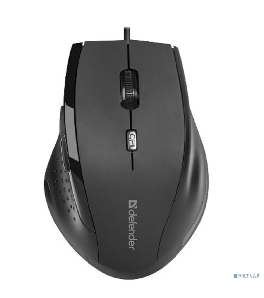 Мышь проводная Defender Accura MM-362 черный, 1600 dpi, USB, кнопки - 6
