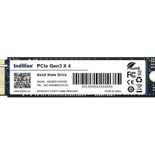 Накопитель SSD Indilinx IND-4XN80S, 256Gb, PCIe 3.0 x4, M.2 2280, NVMe, R/W 2300/1200