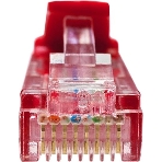 Патч-корд Suprlan 10-0152 UTP RJ-45 вил.-вилка RJ-45 cat.5e 1м красный LSZH 24AWG, фото 1