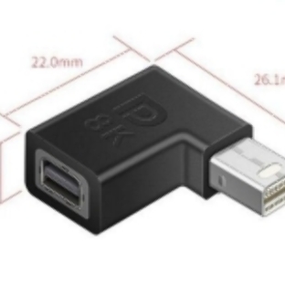 Удлинитель Mini Displayport угловой папа-мама
