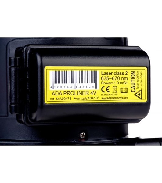 Уровень ADA PROLINER 4V дальность20(70)м точность0.2мм/м лазер2 кейс