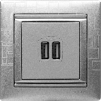 Розетка 2-ая USB 770270 Legrand Valena Алюминий, фото10