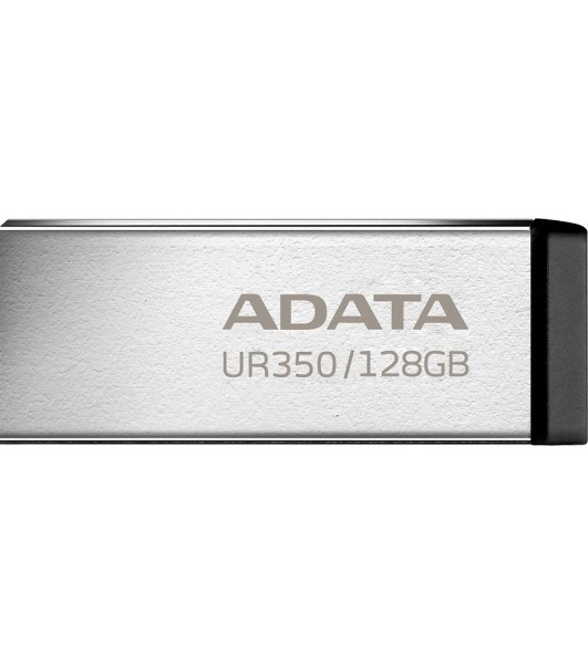 Флешка USB ADATA UR350 (UR350-128G-RSR/BK), 128Gb, USB 3.2, R/W 100/15, серебристый/черный