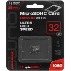 Флеш карта QUMO MicroSDHC 32Gb Сlass 10 UHS-I U3,3.0, адаптер в комплекте SD, черно-красная картонная упаковка (QM32GMICSDHC10U3), фото3