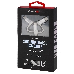 Кабель Crown USB - microUSB/USB Type-C/Lightning CMCU-3182 белый, фото6