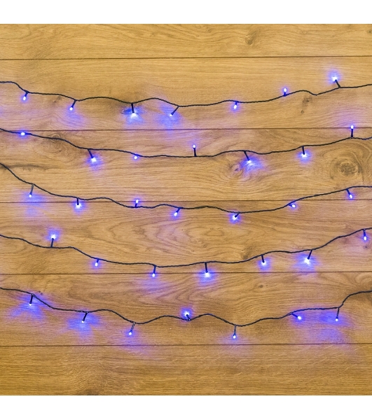 Гирлянда Neon-night 'Твинкл Лайт' 4 м, темно-зеленый ПВХ, 25 LED, синий