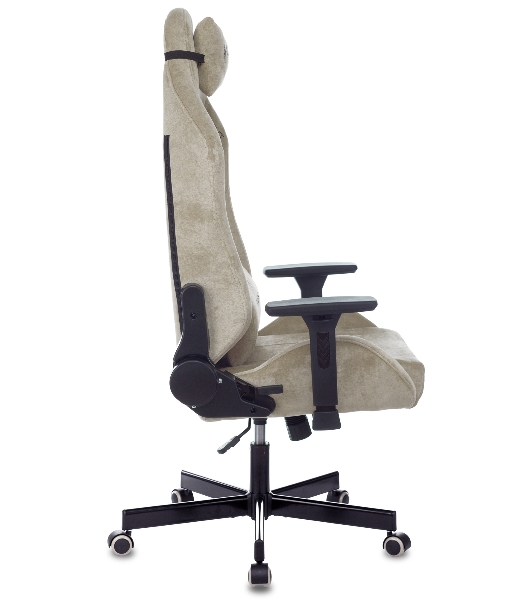 Кресло игровое Бюрократ Knight N1 Fabric бежевый Light-21, с подголов. крестовина металл