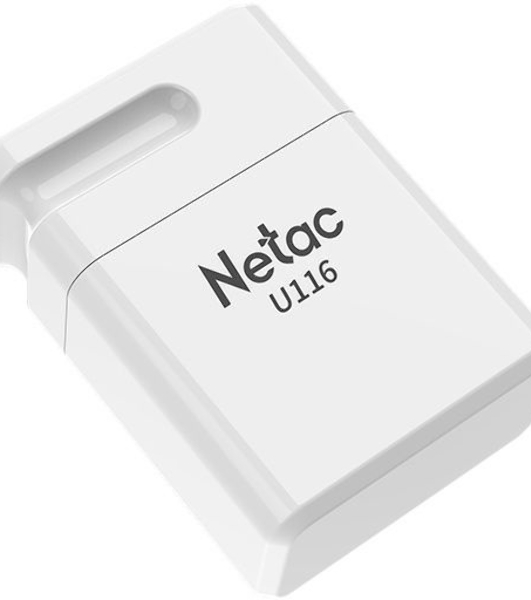 Флешка USB Netac U116 32 Gb NT03U116N-032G-30WH, USB 3.0, миниатюрная пластиковая белая