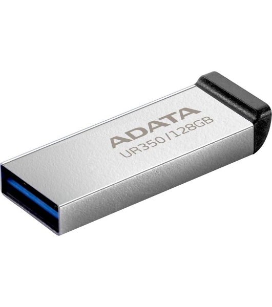 Флешка USB ADATA UR350 (UR350-128G-RSR/BK), 128Gb, USB 3.2, R/W 100/15, серебристый/черный