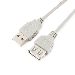 Кабель удлинит. USB2.0 Gembird/Cablexpert CC-USB2-AMAF-6-N серый (1.8м, AM/AF, пакет) (CC-USB2-AMAF-6-N), фото 1