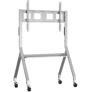 Мобильная стойка напольная Kromax OMEGA-12 silver, 1 шт/уп, Мобильная стойка напольная для TV 32'-120', max вес 80 кг, высота 1640-1820 мм, max VESA 1000x600 мм