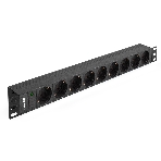 Блок розеток горизонтальный ExeGate ServerPro PDU-19H907 Al-9S-C20, 19', 1U, Алюминий, 9 Schuko, С20, черный, фото7