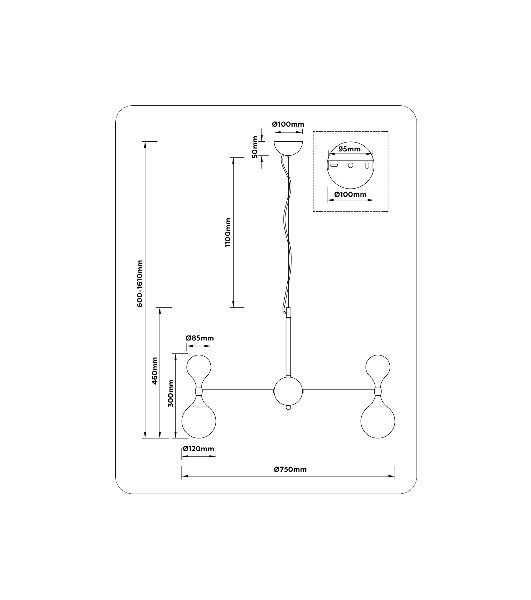 Люстра Ambrella light LH51051/20 GD/FR золото/белый матовый G9*20 max 28W D750*460