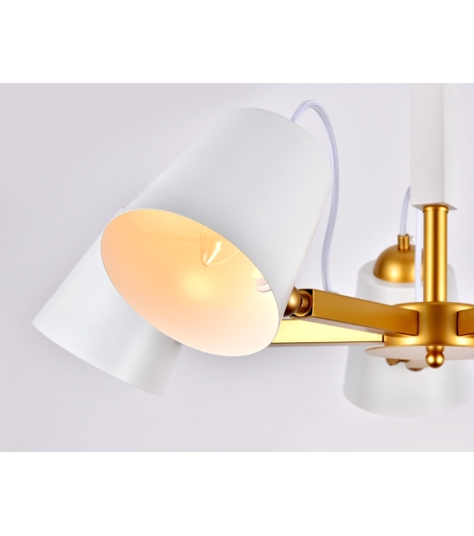 Светильник Ambrella light TR3101/5 WH/GD белый/золото E14 max 40W D680*370
