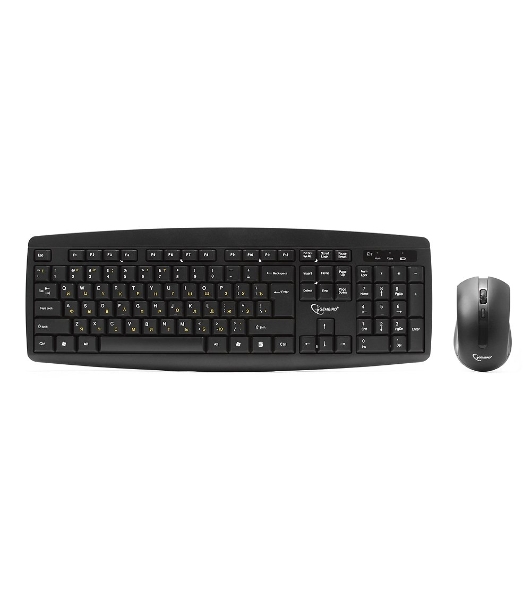 Комплект клавиатура+мышь Gembird KBS-8000 беспроводной, USB, 1600 DPI, чёрный