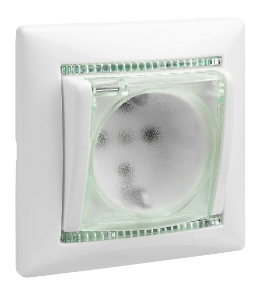 Розетка Legrand Valena 774220 влагозащищенная IP44 с заземлением с крышкой и защитными шторками (белая)