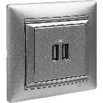 Розетка 2-ая USB 770270 Legrand Valena Алюминий, фото5