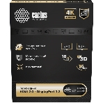 Переходник аудио-видео Cactus CS-HDMI-DP-ADR HDMI (m)/DisplayPort (f) 5м. позолоч.конт. серый, фото4