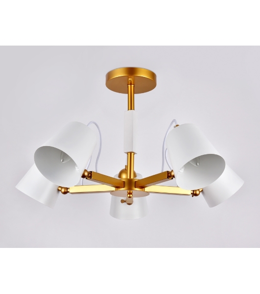 Светильник Ambrella light TR3101/5 WH/GD белый/золото E14 max 40W D680*370