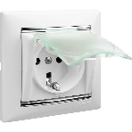 Розетка Legrand Valena 774220 влагозащищенная IP44 с заземлением с крышкой и защитными шторками (белая), фото15