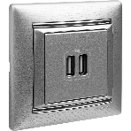 Розетка 2-ая USB 770270 Legrand Valena Алюминий, фото7