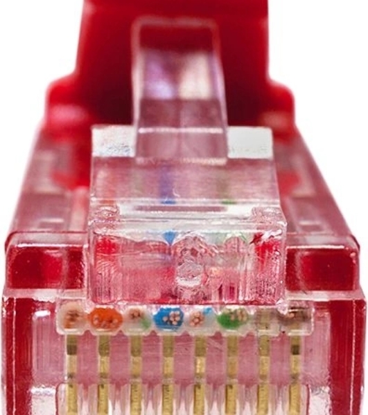 Патч-корд Suprlan 10-0154 UTP RJ-45 вил.-вилка RJ-45 cat.5e 3м красный LSZH 24AWG