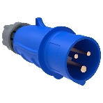 Вилка IEK PSN01-032-3 переносная ССИ-023 32А-6ч/200-250В 2Р + РЕ IP44 MAGNUM IEK, фото 1