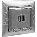 Розетка 2-ая USB 770270 Legrand Valena Алюминий, фото9