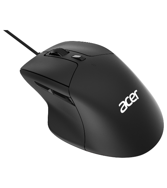 Мышь проводная Acer OMW130 черный, 3600 dpi, USB, кнопки - 6