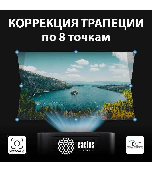 Проектор Cactus CS-E2.SG DLP 5600Lm (1920x1080) 200000:1 ресурс лампы:20000часов 1xUSB typeA 1xHDMI 4.2кг