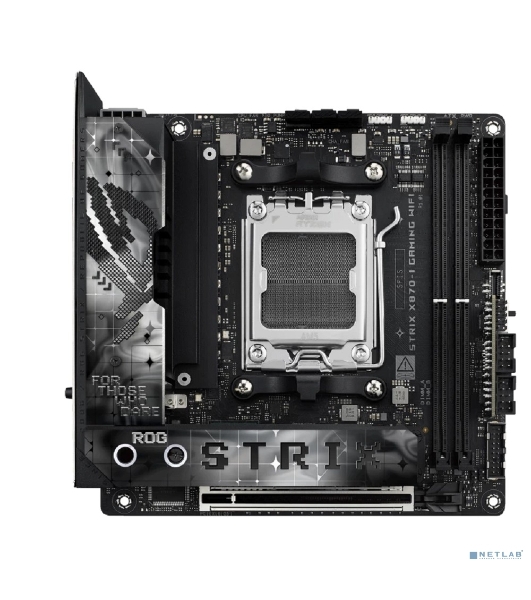 Материнская плата ASUS ROG STRIX X870-I GAMING WIFI, AM5, AMD X870, 2xDDR5, 2xSATA, 2xM.2, 1xPCI-E 5.0 x16, 1xHDMI, 2xUSB-C USB4, 1xUSB-C 10Gbps, 4xUSB-A 10Gbps, 1x 2.5Gb LAN, 2x3.5 мм, Mini-ITX