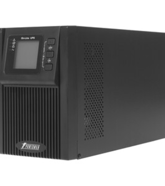 Источник бесперебойного питания PowerMan Online 1000 PLUS (1000ВА/800Вт, Online-Double conversion/LCD Display/USB/Software/RJ11/45,RS-232)