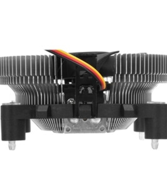 Кулер для процессора Crown CM-80 v2 серебристый/черный, 75 мм, алюминий, 2200 об/мин, 22 дБ, 3 pin, 65 Вт, 42 мм