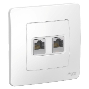 Розетка компьютерная 2-м СП Blanca RJ45 кат.5e бел. SchE BLNIS045451