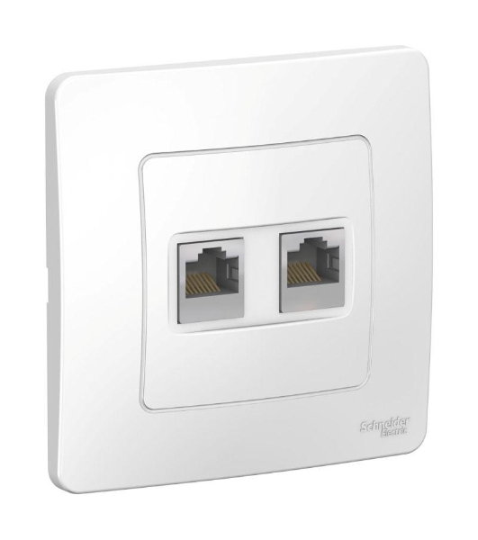 Розетка компьютерная 2-м СП Blanca RJ45 кат.5e бел. SchE BLNIS045451