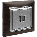 Розетка 2-ая USB 770270 Legrand Valena Алюминий, фото12