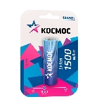 Аккумулятор Космос Li-ion 18650 1500 мАч без защиты (блист.1шт), фото 1