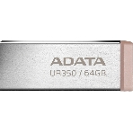 Флешка USB ADATA UR350 (UR350-64G-RSR/BG), 64Gb, USB 3.2, R/W 100/15, серебристый/коричневый, фото2