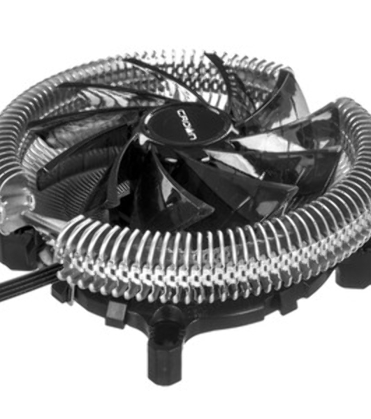 Кулер для процессора Crown CM-S1250TPWM v2 серебристый/черный, 95 мм, алюминий, 2000 об/мин, 28.7 дБ, 4 pin, 125 Вт, 53 мм