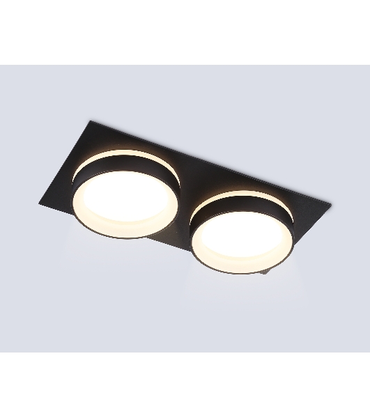 Светильник Ambrella light TN6712/2 BK черный IP44 GX53/2 max 15W 210*105*45