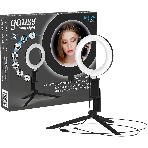 Светильник кольцевой Gauss 10W 600lm 3000-6500K 5V USB IP20 160x23мм черный дим, пульт LED 8, фото6