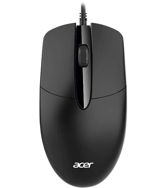Мышь проводная Acer OMW300 черный, 1200 dpi, USB, кнопки - 3
