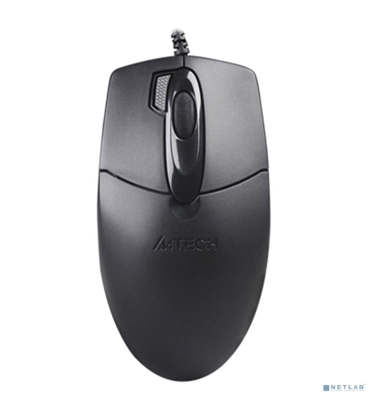 Мышь проводная A4Tech OP-730D черный, 1200 dpi, USB, кнопки - 4