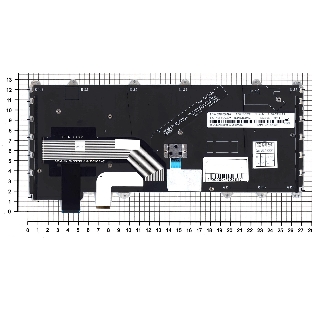 Клавиатура для ноутбука Lenovo IBM ThinkPad Yoga 260, Yoga 370 черная с серебристой рамкой