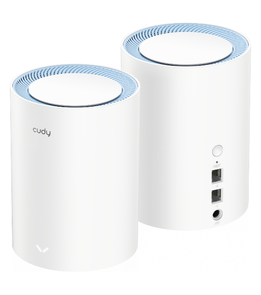 Бесшовный Mesh роутер Cudy M1200 (M1200 2-PACK) AC1200 Wi-Fi белый (упак.:2шт)