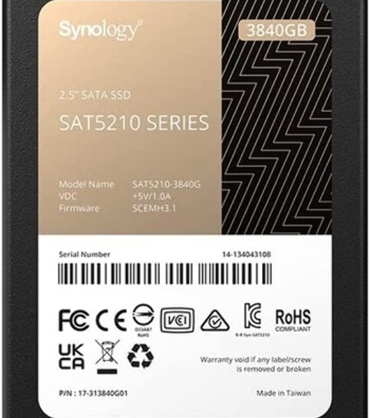 Накопитель SSD Synology SAT5210-7000G, 7Tb, SATA III, 2.5', R/W 530/500