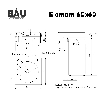Комплект BAU 4 в 1: раковина над стиральной машиной Element 60х60, литьевой мрамор, кронштейны, выпуск и смеситель Hotel Black, черный, фото21