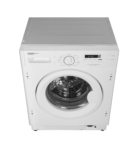 Стиральная машина встраиваемая HOMSair WMB148WH белый, загрузка фронтальная 8 кг, 1400 об/мин, класс A+++