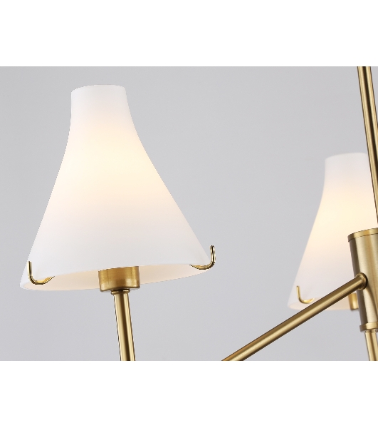 Люстра Ambrella light LH57131/3 BS/FR латунь/белый матовый E14/3 max 40W D650*590