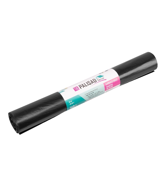Пакеты для мусора Home Palisad 180 л x 10 шт. пвд особопрочные черные, длинный ролик